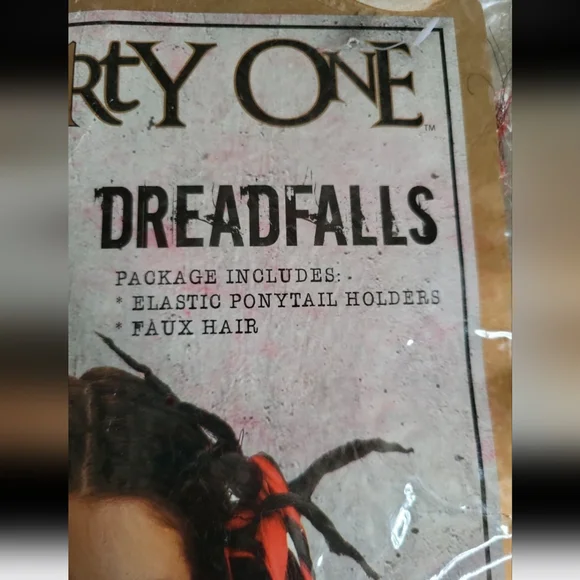 Black and red Dreadlocks ponytail - Picture 3 of 6